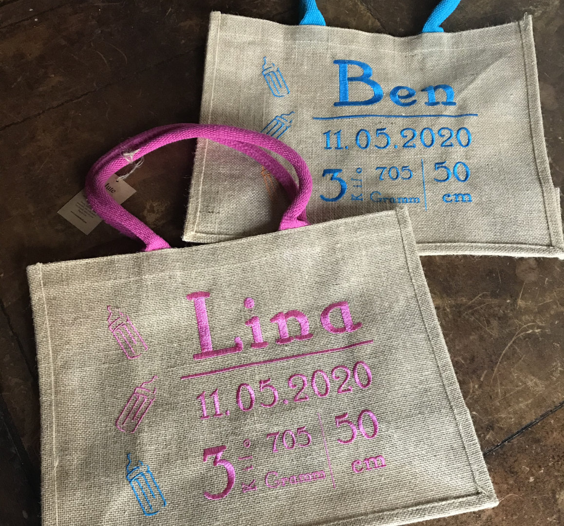 Baby-Jutetasche